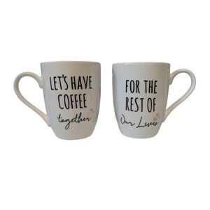 BRIDAL Ceramic Engagement Gifts For Couples Newly Engaged Unique Coffee Mugs Set